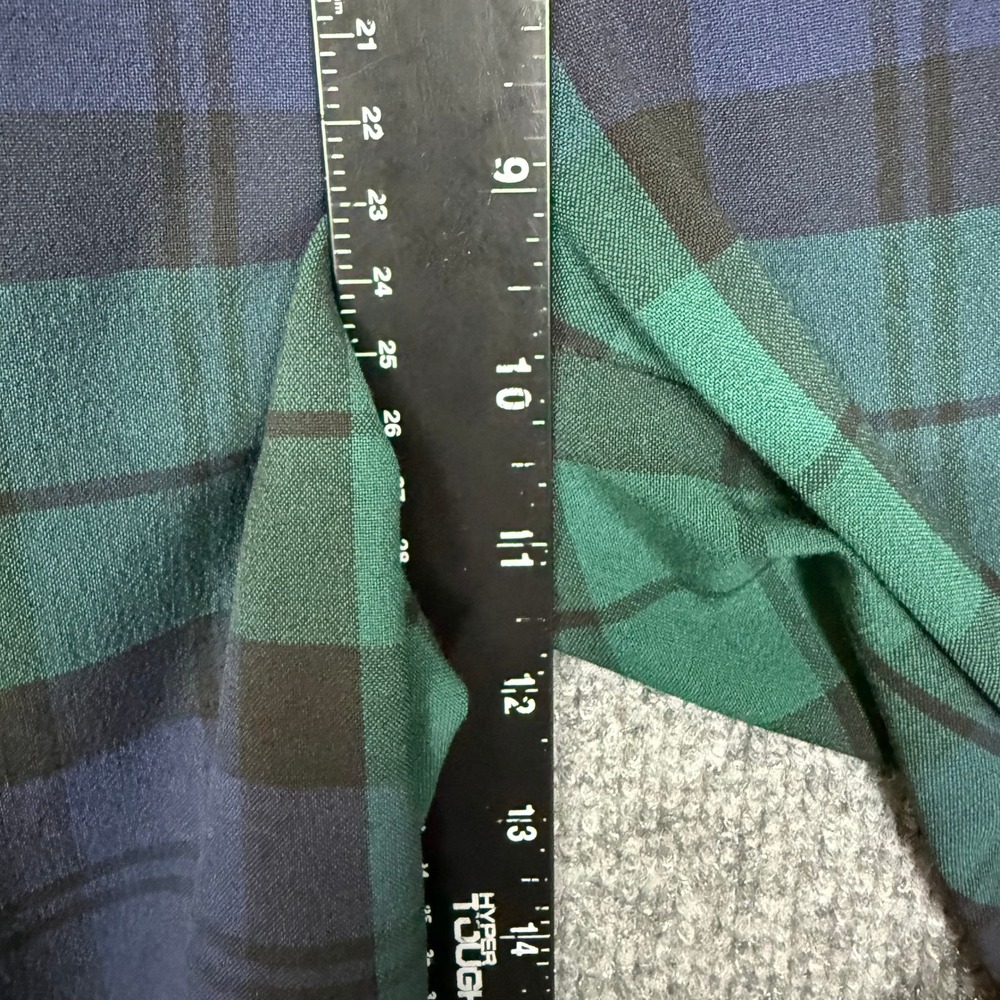 J Crew Pants Womens 0 Green Blue Blackwatch Plaid Ruby Full-Length Slim Leg - Picture 13 of 16